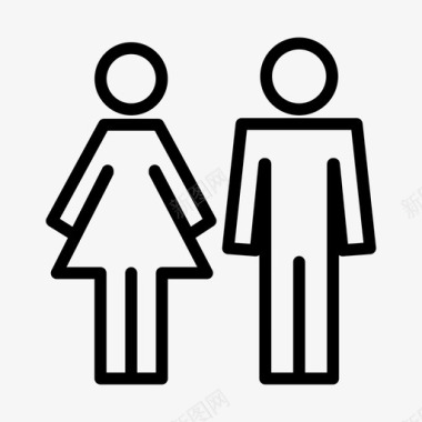 女人和男人洗手间厕所图标图标