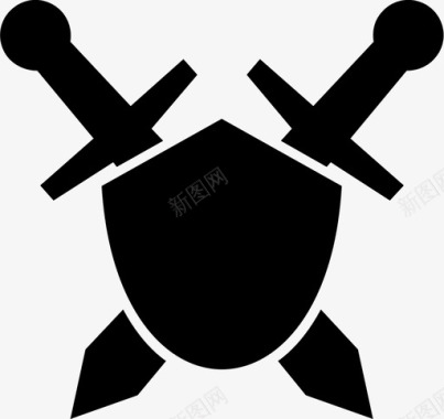 剑盾牌骑士图标图标