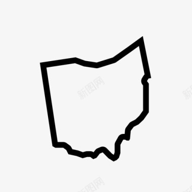 俄亥俄州美国地理图标图标