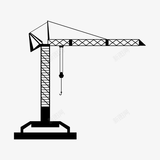 塔吊建筑商业图标svg_新图网 https://ixintu.com 商业 塔吊 工业 工地塔吊 建筑