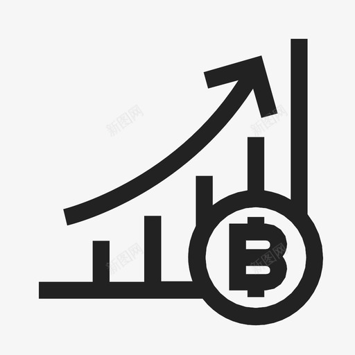 比特币增值加密货币数字图标svg_新图网 https://ixintu.com 加密货币 支付 数字 比特币增值 采矿