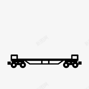 平板车栏杆货物火车图标图标