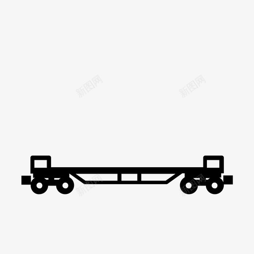 平板车栏杆货物火车图标svg_新图网 https://ixintu.com 平板车栏杆 火车 火车运输 货物 运输