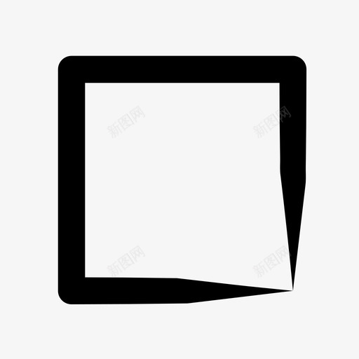 正方形边框形状图标svg_新图网 https://ixintu.com 形状 正方形 边框