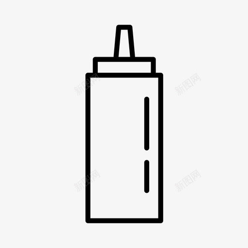 瓶调味品番茄酱图标svg_新图网 https://ixintu.com 瓶 瓶子 番茄酱 调味品 酱汁瓶