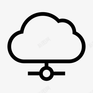云连接云计算机云数据图标图标