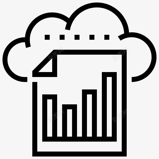 图表分析云图标svg_新图网 https://ixintu.com 云 分析 图表 网络 网络分析 通信