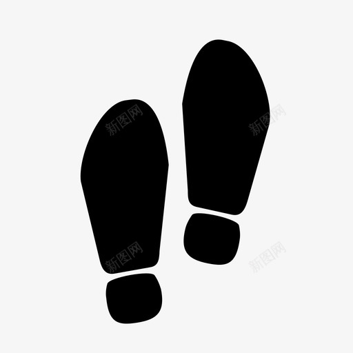 脚印人的脚印鞋印图标svg_新图网 https://ixintu.com 人的脚印 脚印 鞋印