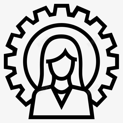人力资源女商人员工管理图标svg_新图网 https://ixintu.com 人力开发 人力资源 员工管理 女商人 管理