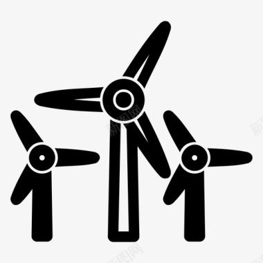风车荷兰能源图标图标