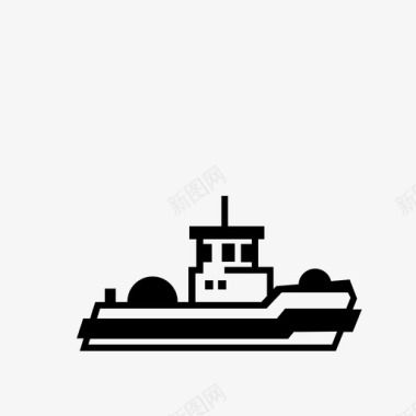 拖船驳船港口图标图标