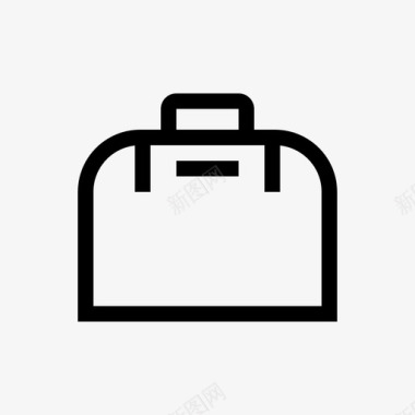 旅行袋行李袋运输厚轮廓图标图标