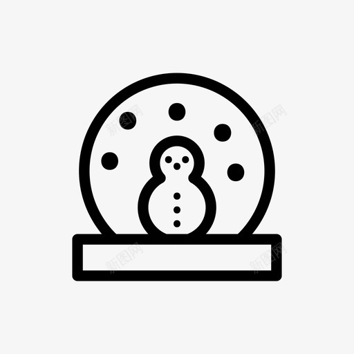 雪球圣诞寒冷图标svg_新图网 https://ixintu.com 冬天 圣诞 圣诞节 寒冷 雪球