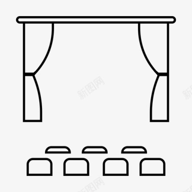 电影院电影演出图标图标