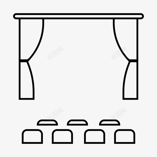 电影院电影演出图标svg_新图网 https://ixintu.com 剧院 演出 电影 电影院
