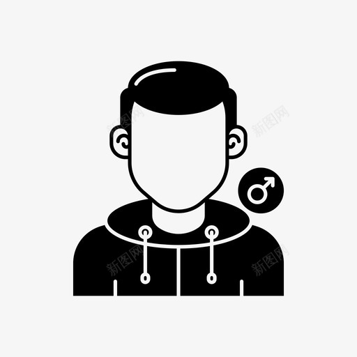 短发男人化身男孩图标svg_新图网 https://ixintu.com 化身 化身男人 用户 男孩 短发 短发男人