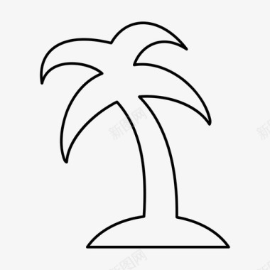 棕榈树椰子树树图标图标