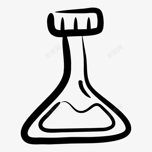 烧瓶化学家手绘图标svg_新图网 https://ixintu.com 化学家 手绘 教育墨水 烧瓶