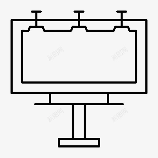 广告牌广告横幅图标svg_新图网 https://ixintu.com 广告 广告牌 技术 招牌 横幅 网络和搜索引擎优化线图标