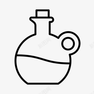 瓶子调味品橄榄油图标图标