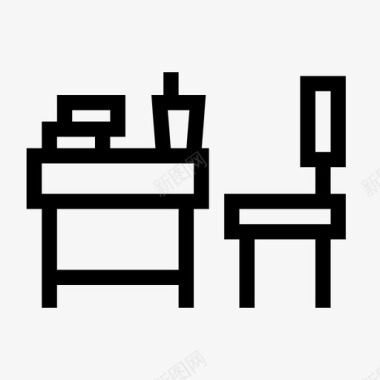 学生桌椅子家具图标图标