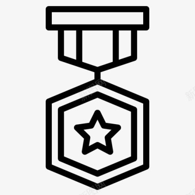 军事奖章奖章中世纪图标图标