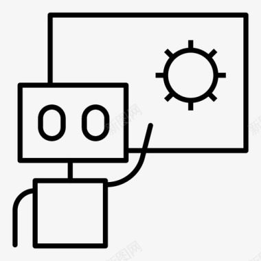 科学汽车机器人图标图标