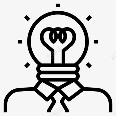 创意人灯泡创意图标图标