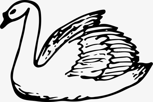 天鹅鸟鹅图标图标