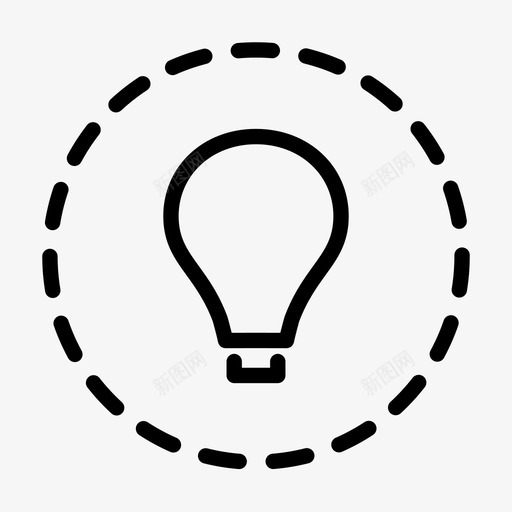 想法灯泡仪表板图标svg_新图网 https://ixintu.com 仪表板图标 想法 灯泡