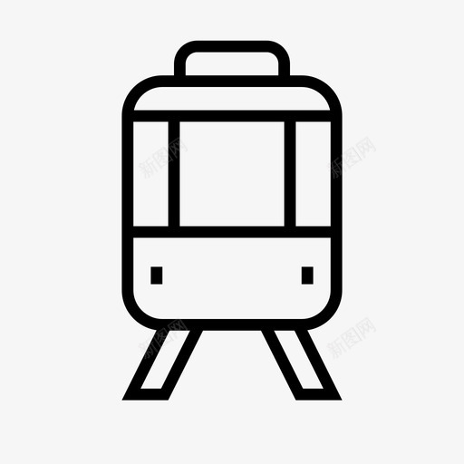 火车城市列车地铁图标svg_新图网 https://ixintu.com 交通 公共交通 地铁 城市列车 有轨电车 火车