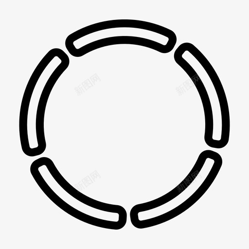 圆虚线图案圆弧圆图案图标svg_新图网 https://ixintu.com 圆图案 圆弧 圆虚线图案