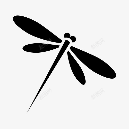蜻蜓飞翔昆虫图标svg_新图网 https://ixintu.com 昆虫 翅膀 蜻蜓 飞翔