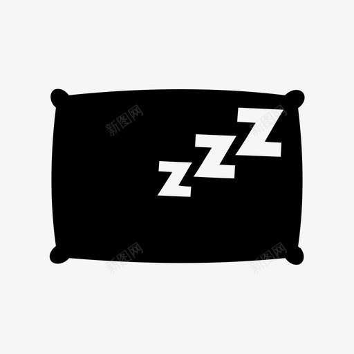 枕头睡觉图标svg_新图网 https://ixintu.com 枕头 睡觉