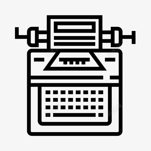 打字机文案机器图标svg_新图网 https://ixintu.com 打字机 文案 机器 杂项轮廓