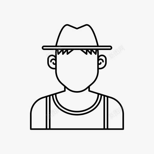 戴帽子的男人化身男图标svg_新图网 https://ixintu.com 化身 化身男人 戴帽子的男人 用户 男