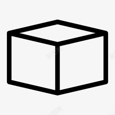 箱子立方体装运图标图标