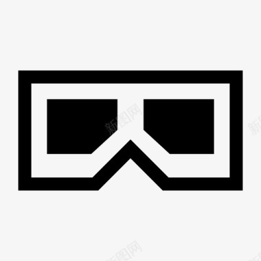 虚拟现实护目镜耳机图标图标