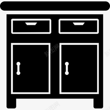 餐具柜办公桌橱柜图标图标