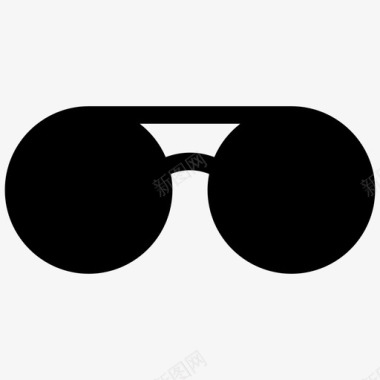 太阳镜眼镜优雅填充图标图标