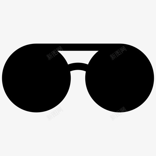 太阳镜眼镜优雅填充图标svg_新图网 https://ixintu.com 优雅填充 太阳镜 眼镜