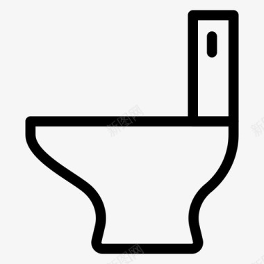 浴室便桶房地产图标图标