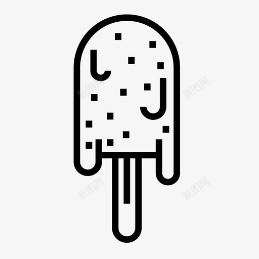 冰棒甜点冰淇淋图标svg_新图网 https://ixintu.com 冰棒 冰淇淋 各种各样的轮廓 甜点 融化 融化的冰淇淋