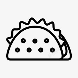 玉米薄饼墨西哥玉米薄饼卷图标高清图片