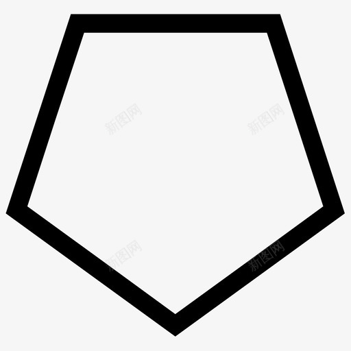 几何学五边形多边形图标svg_新图网 https://ixintu.com 五边形 几何学 多边形 形状