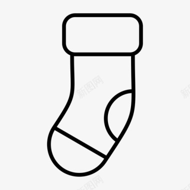 圣诞袜丝袜袜子图标图标