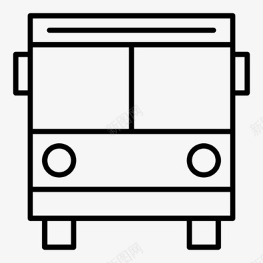 公共汽车通勤机器图标图标