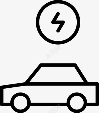 汽车电力能源图标图标
