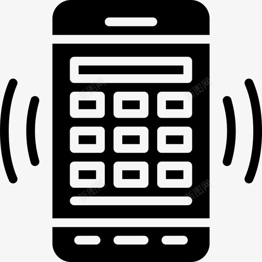 手机应用程序按钮通信图标svg_新图网 https://ixintu.com Pretycons基本要素 交互 手机应用程序 按钮 文件 通信