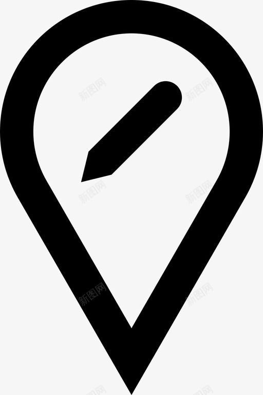 编辑pingps位置图标svg_新图网 https://ixintu.com gps 位置 标记 用户界面 目标 编辑pin